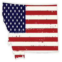 Državna država Montana u SAD-u zastava u nevolji vinil naljepnica za vinil naljepnica za kamione prijenosna prenosna prozora