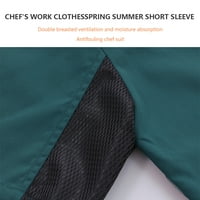 CHEF kaput kratki rukav sa tipkama džepovima Kuharska jakna Chic kuhanje Radno odijelo Nosite uniformu