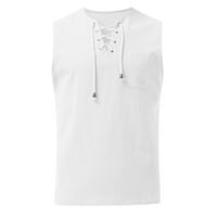 Yubatuo Crop hladni rameni bez rukava za žene za žene casual solid boja labava fit bluza