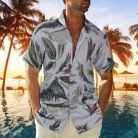 jsaierl muške plaže Havajske majice Ljeto casual rever gumb s kratkim rukavima niz majice Print Tropical