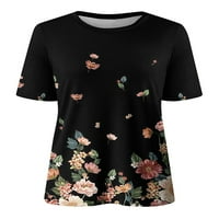 Prednjeg swalk-a cvjetni tunik s kratkim rukavima Ljeto Kaftan bager-labav bluzije košulje sa loungewear majice Osnovni tee veličine S-2XL