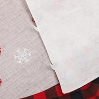Suknje za božićne drva za pranje božićne haljine Theret Carpet Crveni i crni bivolski plastirani Xmas