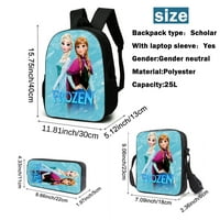 Kawaii Prinches Elsa ruksaci za djevojke, devojke ruksak, ruksak ručak za ručak i olovka, ruksak za