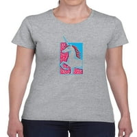 Majica od umjetničke majice u jednoronu - majica -image by shutterstock, ženska x-velika