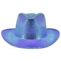 Halloween Cowboy Hut mit Fluoreszierend Vintage Western Party Hut Karneval Party Hut Purple