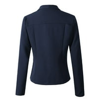 Dyegold Blazers Jakne za žene Modni sruši ležerne bluže lagani otvoreni prednji dugi rukav uredski jakni