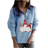 Hueook Dukseteri za žene Nova V-izrez Solid Boja uzročno pleteni pulover dugih rukava sa džepom Chunky Topli džemper vrhovi