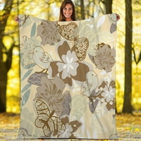 Ćebe, bacite pokrivača mekane flanel deke Queen veličine, ugodan cvijet Ispis Početna Essentials Visoka