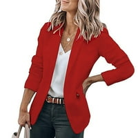 Ženska casual rever otvorena prednja duga ruka za radno mjesto od jakne