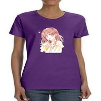 Manga djevojka prilično povoljna majica žena -image by shutterstock, ženska 5x-velika