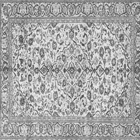 Ahgly Company Zatvoreni kvadrat Perzijski sivi tradicionalni prostirke, 4 'kvadrat