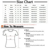 Cacommmark PI Ženske vrhove Cleance Wemens tiskani majica s V-izrezom Casual kratkih rukava labava bluza