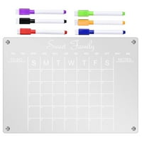 Set akrilnog hladnjaka kalendara izbrisav mjesec planer frižider bijela ploča suha brisanje ploče sa olovkama