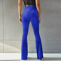 Ženska trendi flare joge hlače visokog struka povremene bootcut gamaše vintage rebraste pantalone StreeEwear