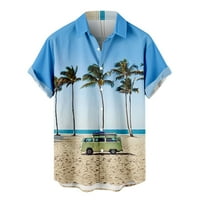 Smihono ponude Havajske košulje za muškarce Tropska pejzažna grafička ljetna modna bluza vrhovi kratkih