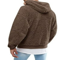 Duksevi za pulover Niuer Ležerne prilike dugih rukava Fuzzy fleece dukserice sa prednjim džepovima