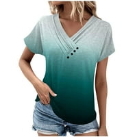 Womens V izrez T majica Lose FIT Bluze za žene Dressy Ležerne seksi trendy Western V izrez T-košulje