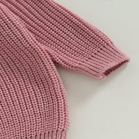 Novorođenče dječje djevojke pletene džemper bestie vezenje dugih rukava pulover dukserica pletiva pada