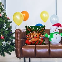 Koaiezne božićni jastuk 18x18in Božićni ukrasi pruge božićni jastuci zimski odmor jastuci za bacanje božićnog seoske kuće za kauč za kauč
