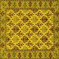 Ahgly Company Machine Persible Pravokutnik Perzijske žute tradicionalne prostirke, 6 '9 '
