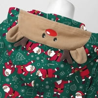 Porodična podudaranja pidžama setovi roditelj-dijete topli božićni set tiskani kućni habanje kapuljača