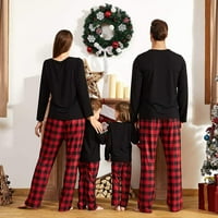 Porodica podudaranje božićne pidžame žene pamučne jamstva muškarci odjeću za spavanje s dugim rukavima