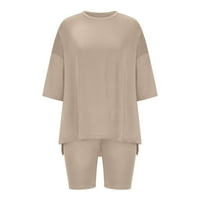 Ylioge Womens Loungewear Set, Plus Veličina pidžama Postavlja Ležerne prilike sa labavim dugim rukavima