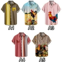 Muške ljetne tropske košulje, casual gumb niz havajsku majicu za muškarce