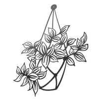 Metalni zidni dekor viseći košara za cvijeće Zidno umjetničko željezo Cvjetna zvjezdana skulptura