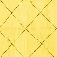 Ahgly Company u zatvorenom kvadratu Orijentalno žute moderne prostirke, 4 'kvadrat