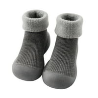 Dječje dječje dječake Dječji dječji čvrsti toplini mekane jedine gumene cipele čarapa za čarape za meke