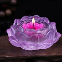 Moocorvic boje Kristalno stakleno loto cvijeće svijeće Čajnik držač čaja Budistički svijećnjak