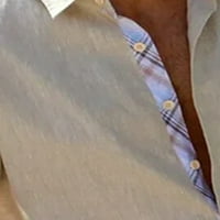 Niveer muškarci Ljetne košulje rever na vrhu kratkih rukava majica Redovna fit tee tasteri majica siva