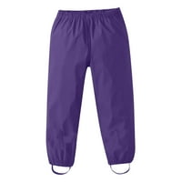 Kabanica za djevojke Dječje dječake Djevojke Rain hlače Vjetrootporna vodootporna blatnjava hlače Odjeća Dječji kaput Purple 3- godina