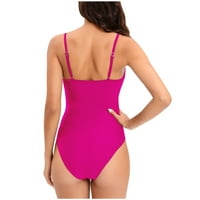 Feesfesfes Ženska kupaći kostimi uska fit kupaći kostim seksi v izrez kupaći kupaći kostim na plaži