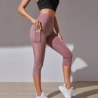 Corashan Ženske šivene joge hlače Čvrsto boje Tummy Control Workout pokreće joge gamaše