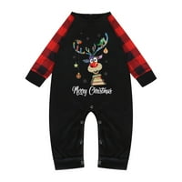 Porodični božićni PJS Podudarni setovi - slatka jelena plairana božićna pidžama za porodičnu odjeću