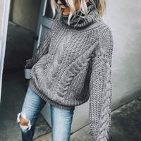 Žene Nova jesenina i zimska modna čvrsto pletenica Turtleneck dugi rukavi pulover Duks