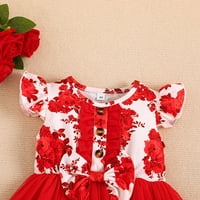 Vedolay ljetne haljine cvjetne djevojke haljina maturalna haljina za djeveruše dugačka, crvena 18- mjeseci