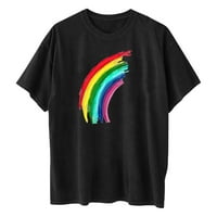Oalirro bluze za žene Modni rođendan Predstojeće ženske vintage dvostruke rukave Rainbow ispisani uzorak