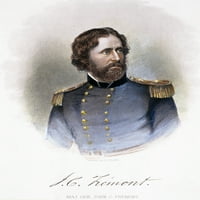 John Charles Fremont n. Američki istraživač, oficir vojske i političar. Čelično graviranje, 19. vek.