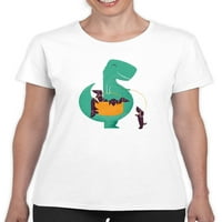 Image Svjesni dinosaur sa majicama štenad, žene -Jay Fleck dizajne, žensko malo