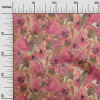 Onuone Georgette viskoza ružičasta tkanina apstraktna cvjetna oplata za quilling ispisuju šivanje tkanine