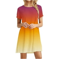 Finelylove kratka cvjetna haljina za žene Formalno Maxi haljina za ženska košulja haljina kratki kratki