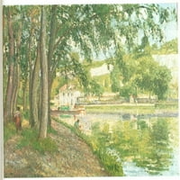 Moret Loing Canal-Pissarro - platno ili fino štampana zidna umjetnost
