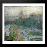 Tuileries Veliki crni drveni ugrađen ispis umjetnost Claude Monetom