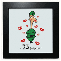 Rusija Kiss muško vojnik patten crni kvadratni okvir Slikovni zidni tablici