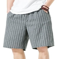 Rejlun Muške ljetne kratke hlače za crtanje kratke hlače za plažu Visoko struk dno Lounge Mini pantalone Havajska vježba za plažu Tamno siva 3xl