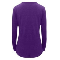 Košulja za žene Ležerne prilike za patchwork bluza s dugim rukavima jesenski košulje od punog boja