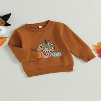 Nituyy Toddler Baby Boy Devojka Jesen Dukserište Bundkin dugih rukava Crewneck pulover Duks košulje